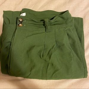 Madewell Olive Green Flowy Pants